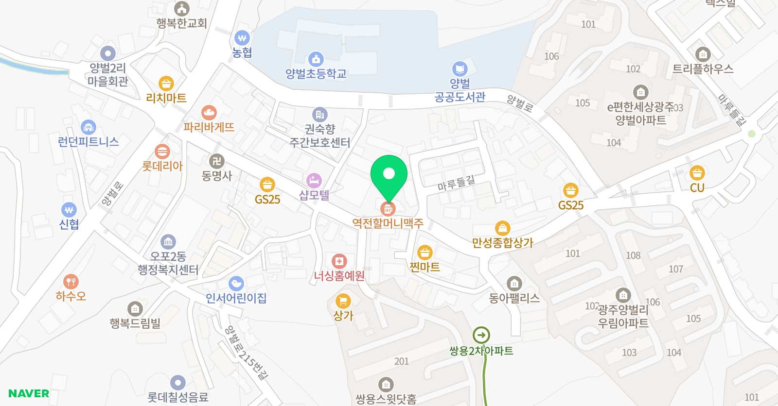미래엔수학 IVY학원 광주양벌 위치