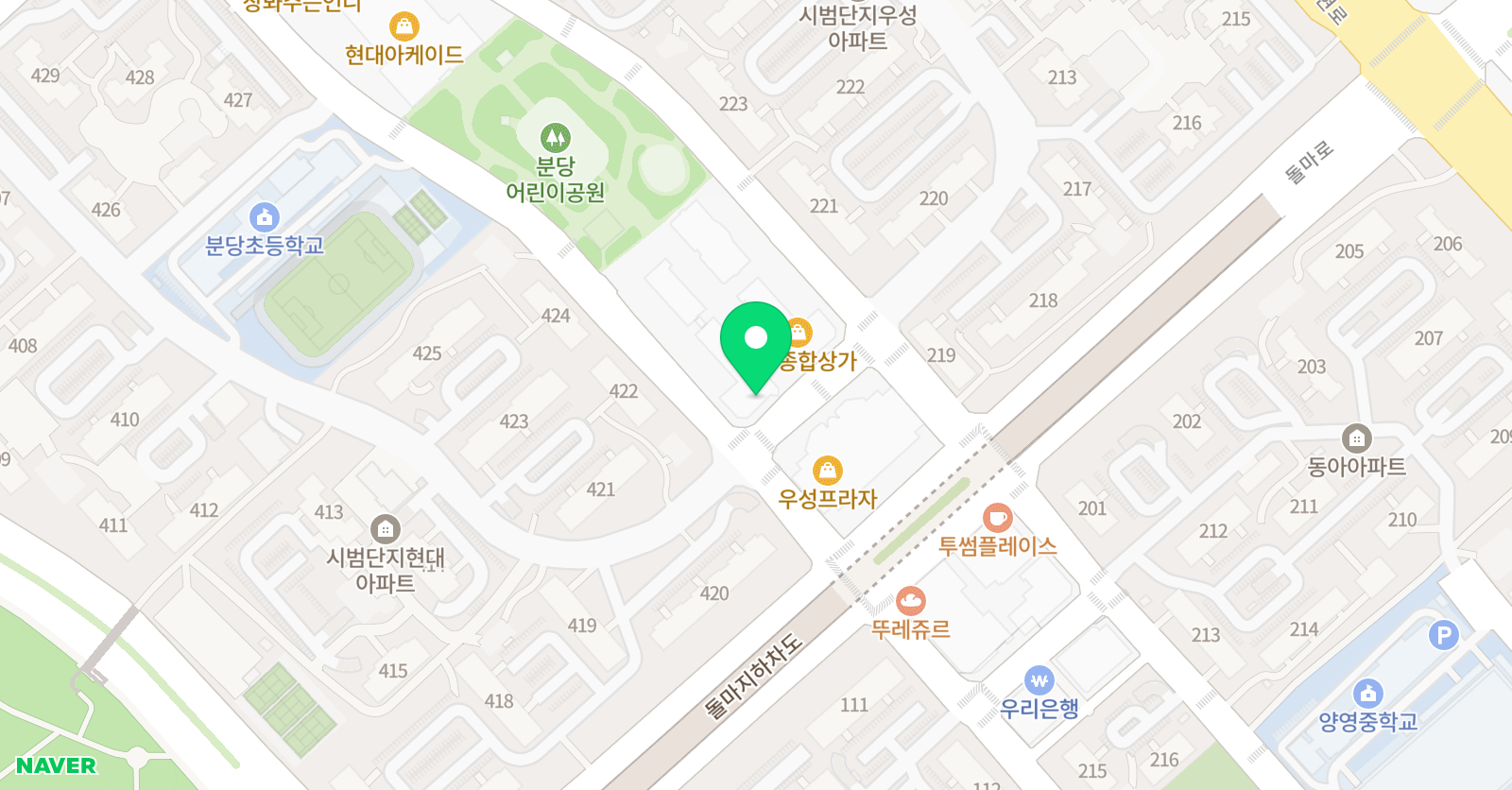 코치클래스 서현우성 영어교습소 위치
