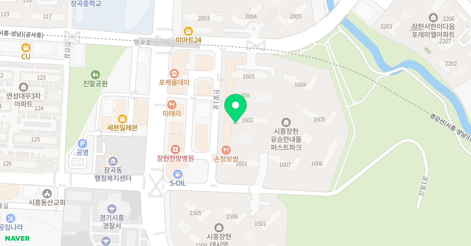 스마트해법 수학 장현점 위치