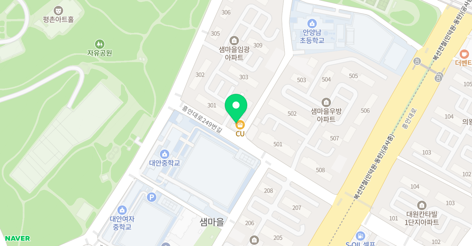 샘 수학 위치