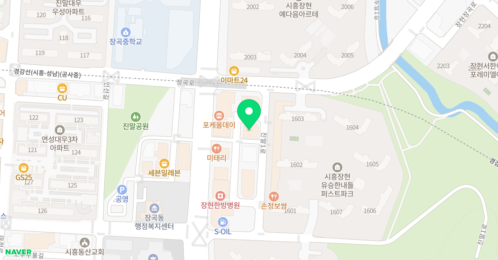 폴리 어학원 시흥장현캠퍼스 위치