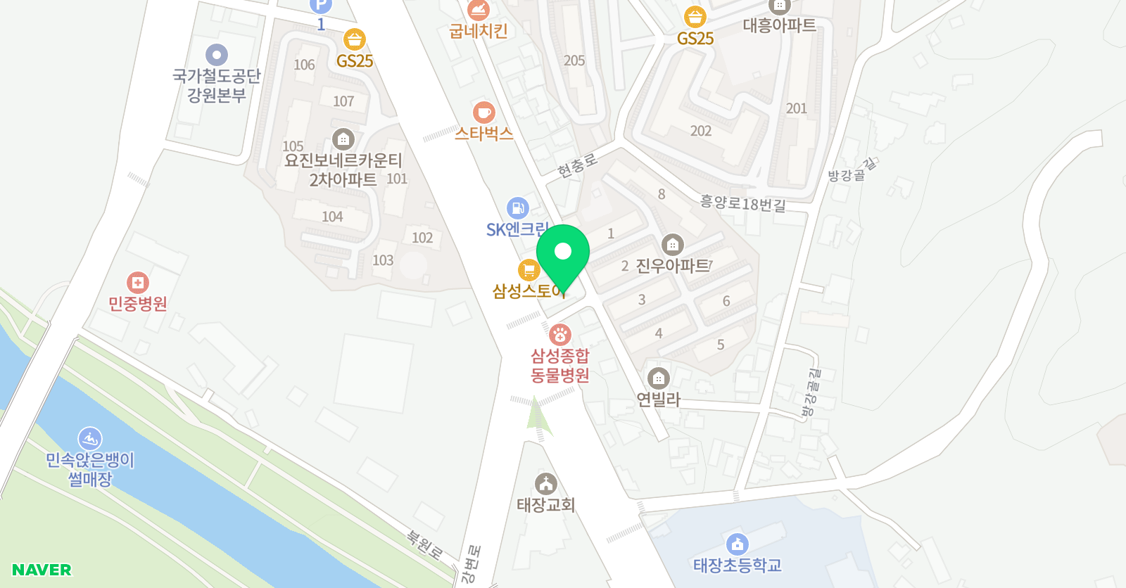 한솔 태권도장 위치