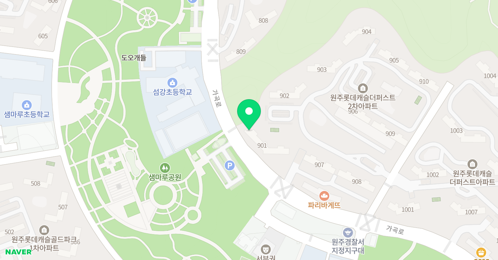 뮤엠 영어 섬강초NEST 위치