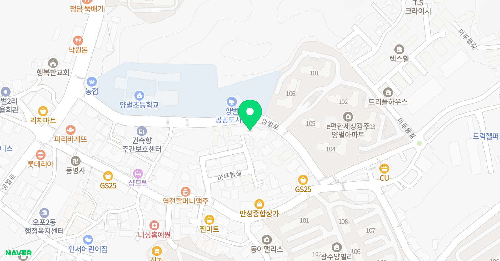 영렘브란트 광주양벌클래스 위치