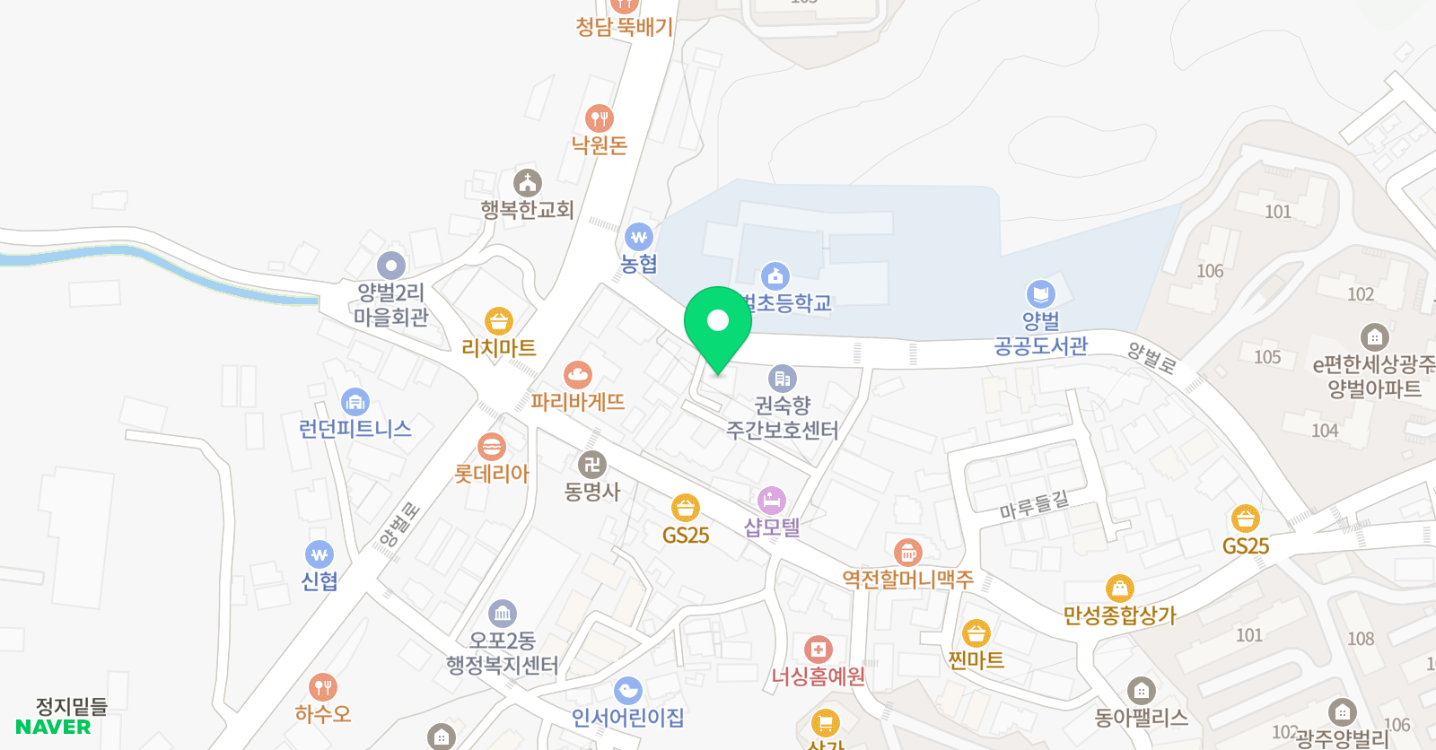 삼성영어 수학여우 양벌학원 위치