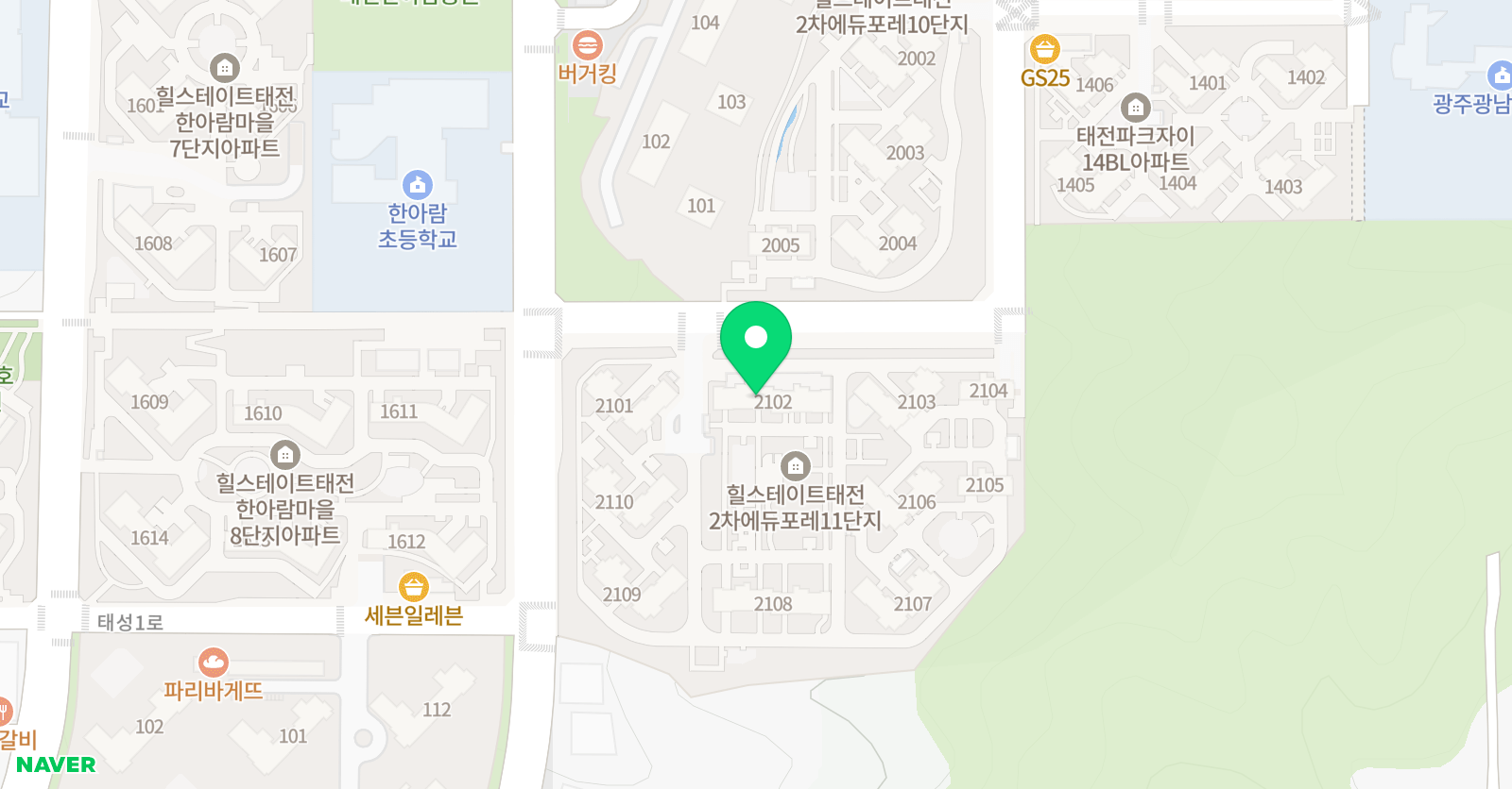 독서토론논술 태전힐스2차 2102동교실 위치