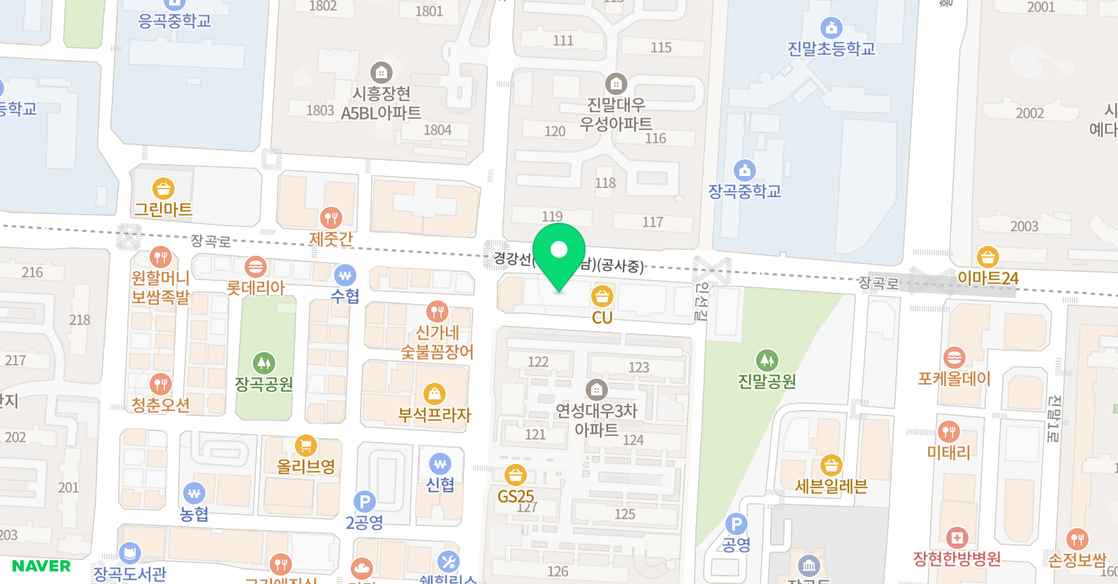 더바른 수학전문학원 위치