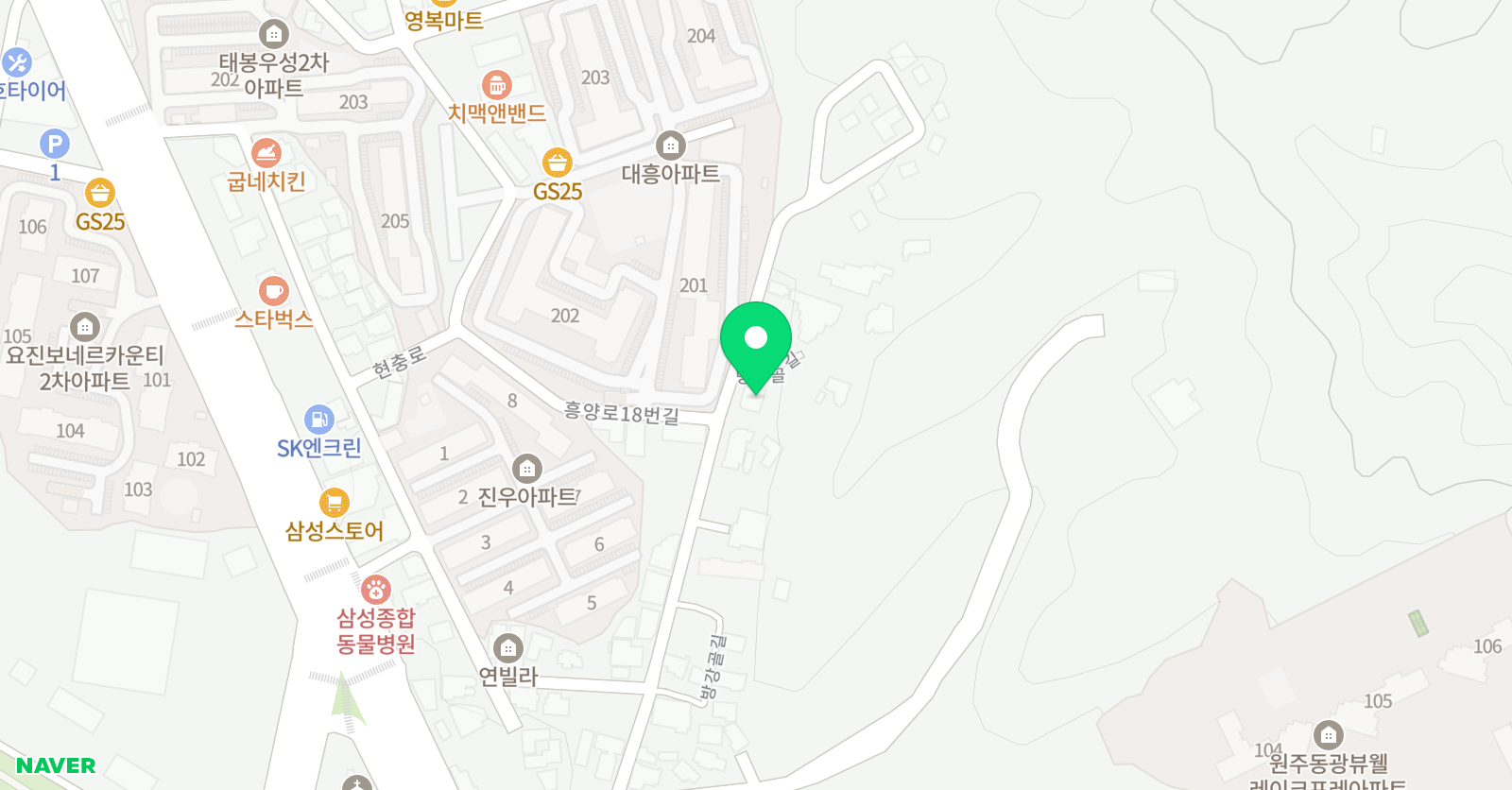 루시드 영어학원 태장점 위치