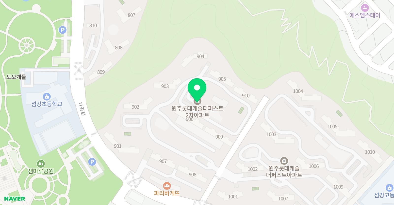 푸르넷 공부방 롯데섬강 위치