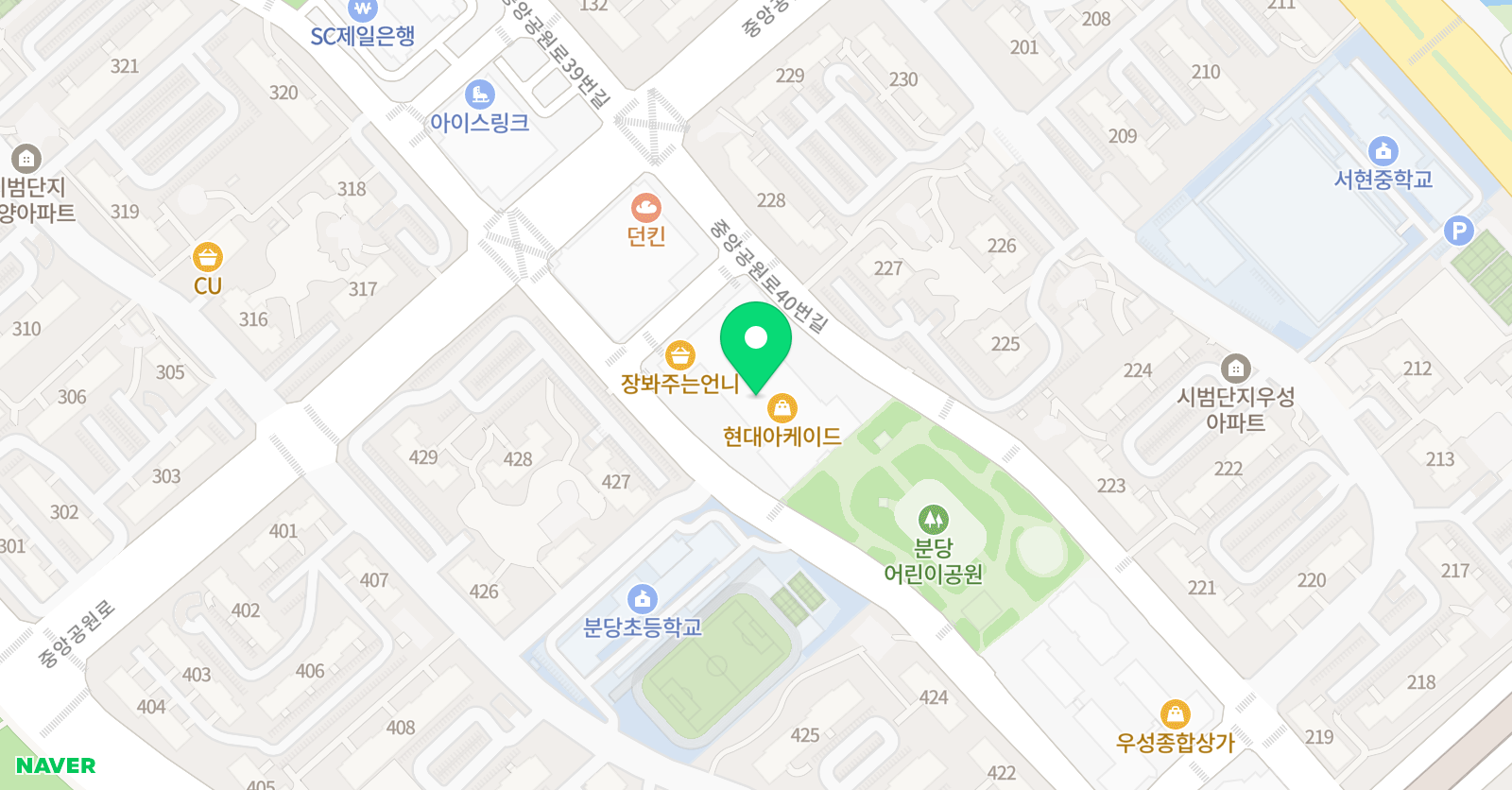 생각의힘 수학학원 위치