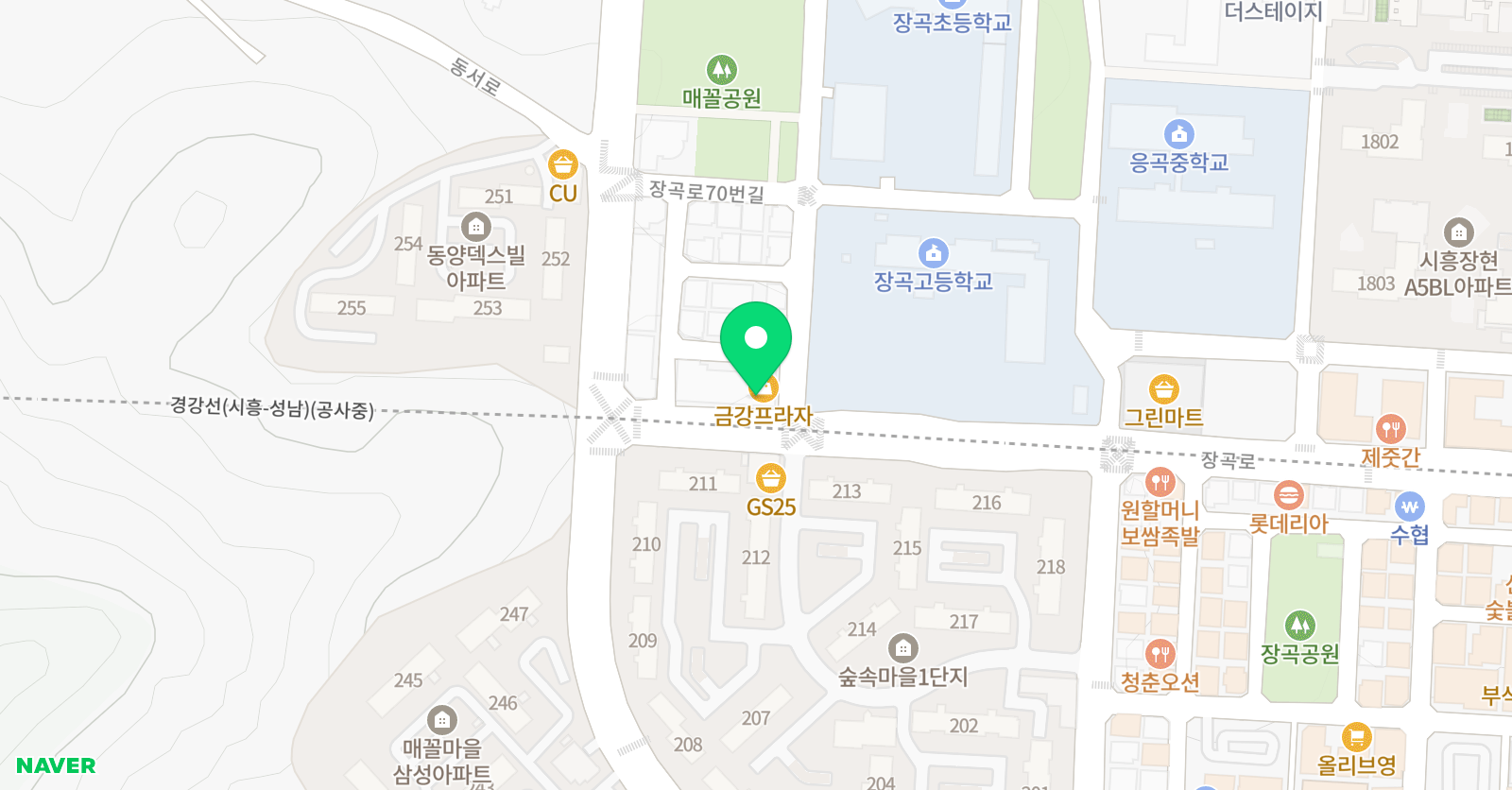 용인대장곡 태권도 위치