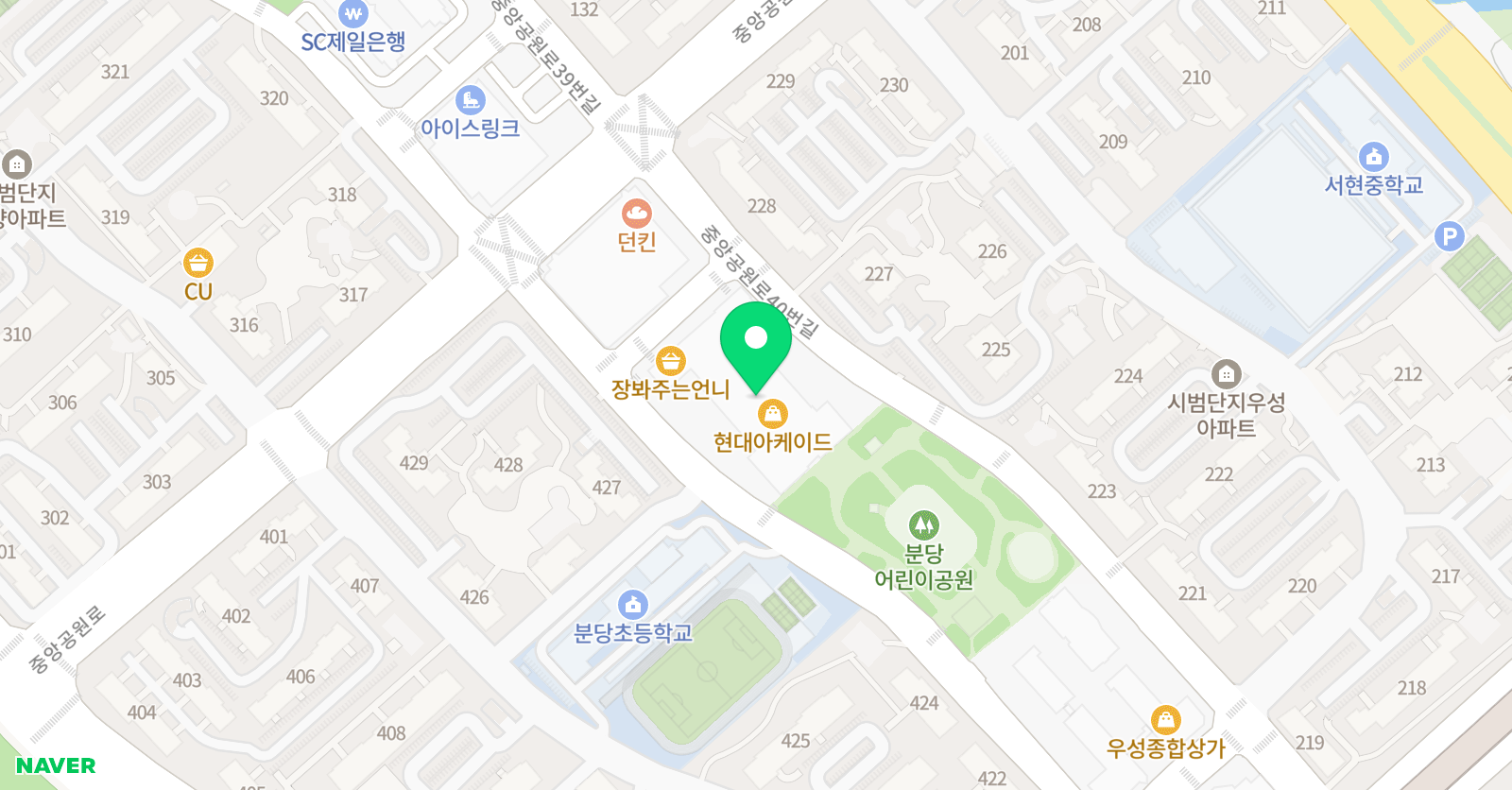링키영어 분당초점 위치