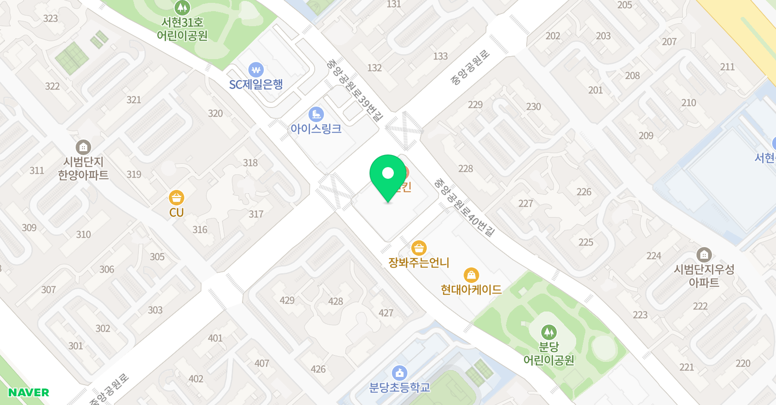 점핑아이 분당점 위치
