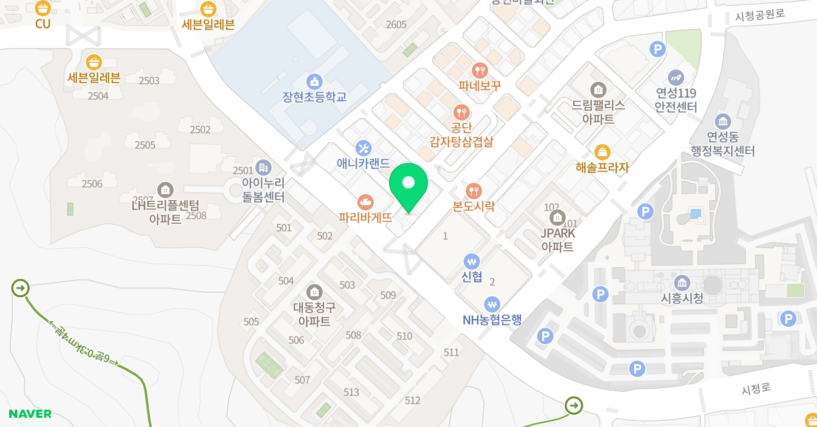 피에스와이 보습학원 위치