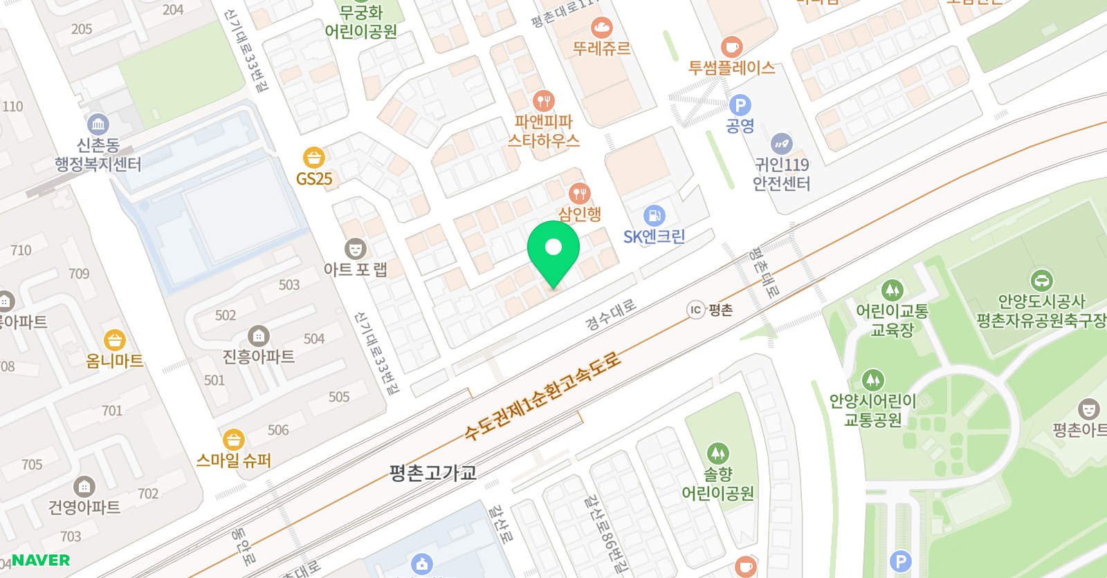코아브레드 평촌 위치