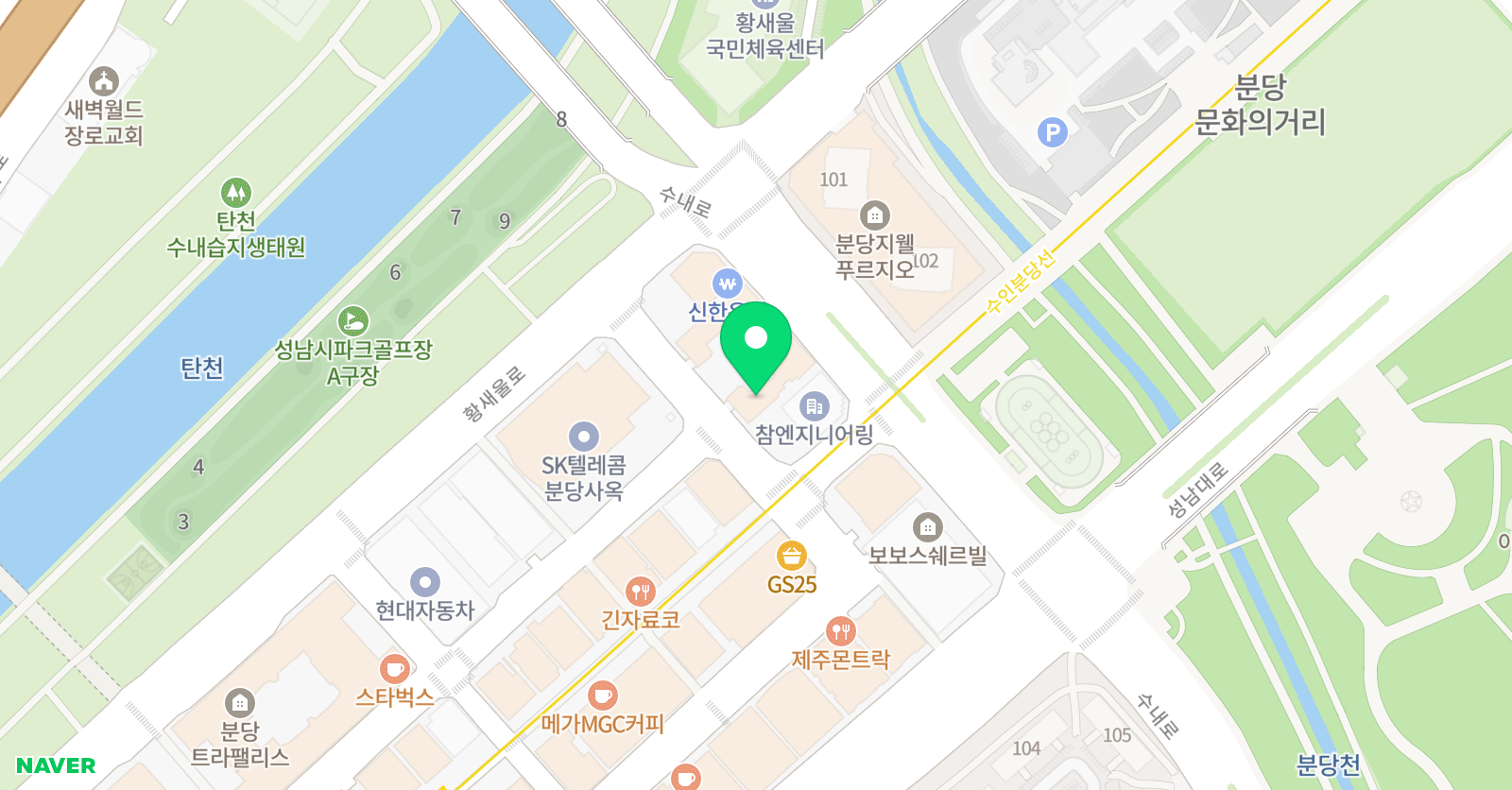 청담 어학원 분당별관 위치