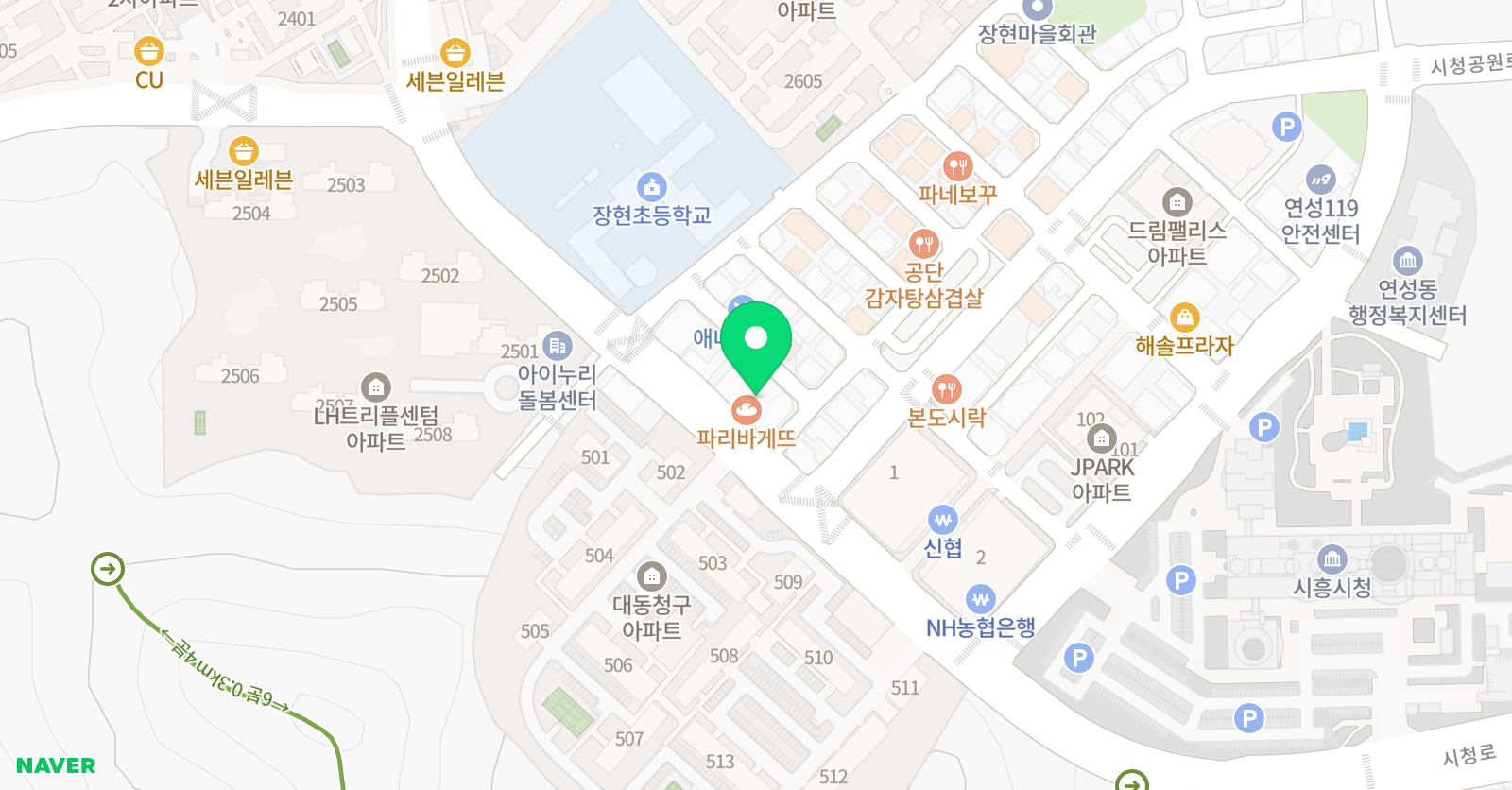 장현 프라임학원 위치