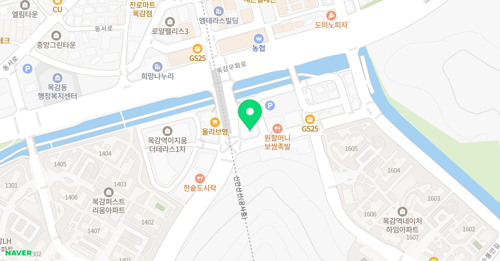 목감 히든 영수학원 위치