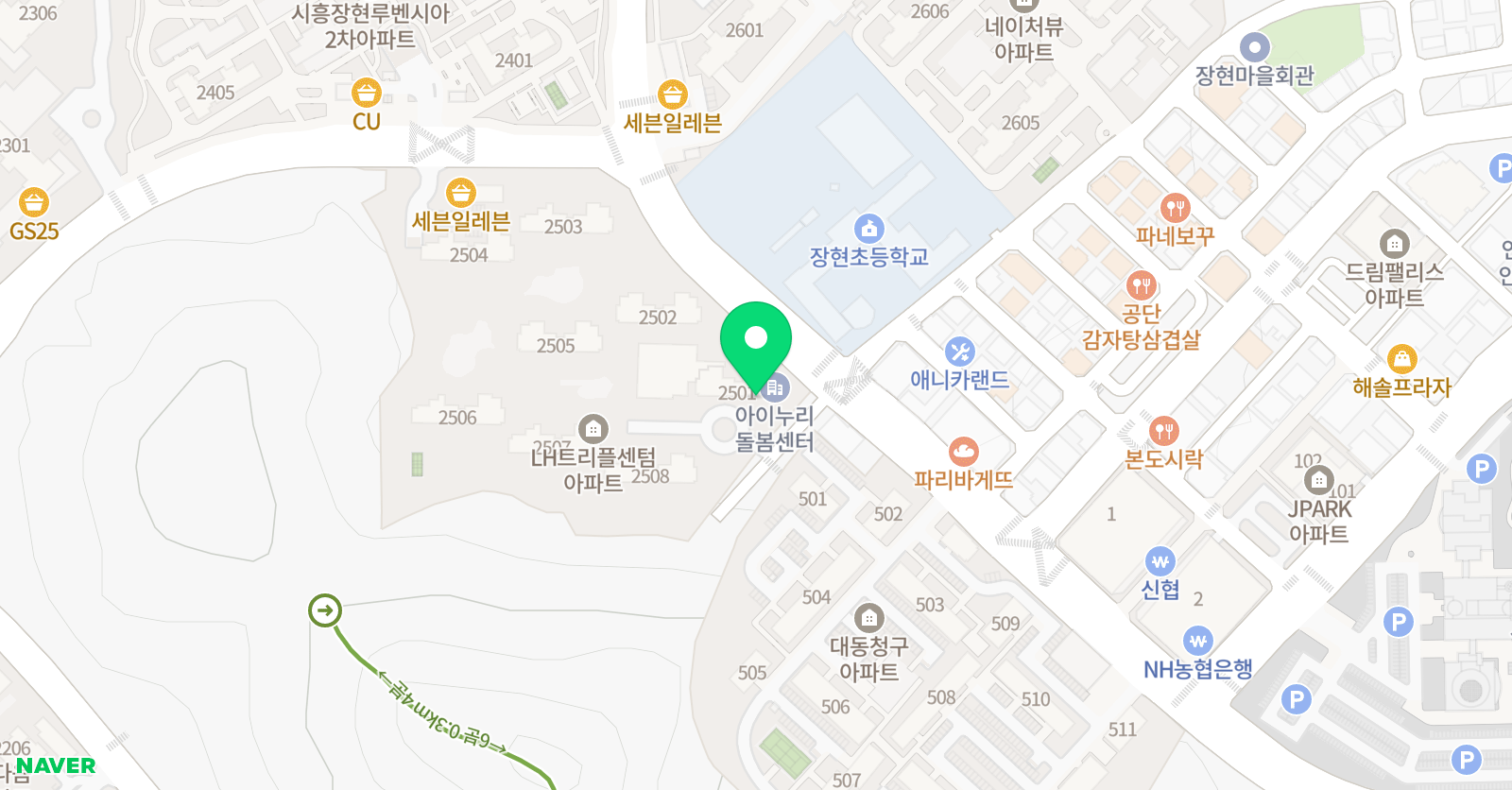 푸르넷 공부방 장현점 위치
