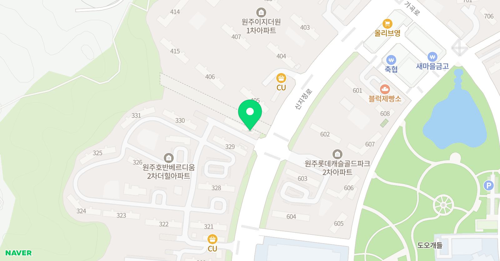 하연과학 원주샘마루 교습소 위치