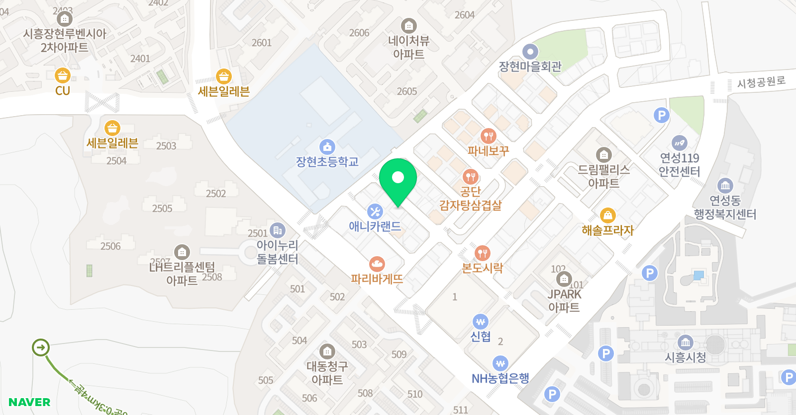 푸르넷 공부방 포커스점 위치
