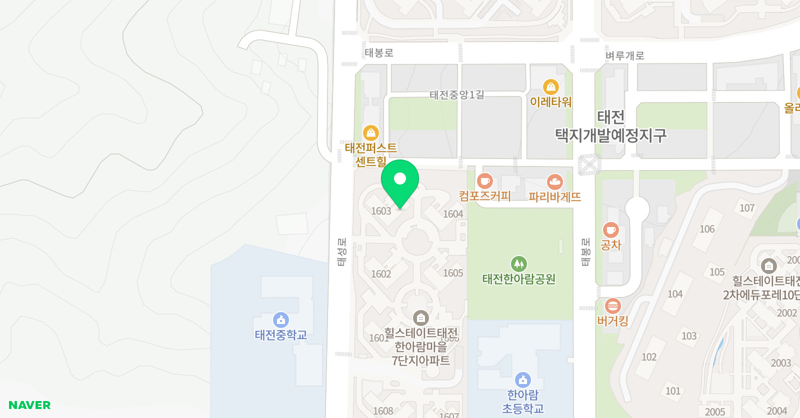 스마트 해법 수학학원 한아람초교점 위치