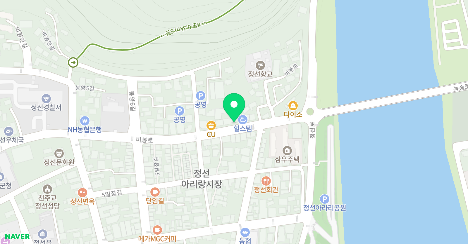 정선 태권도장 위치