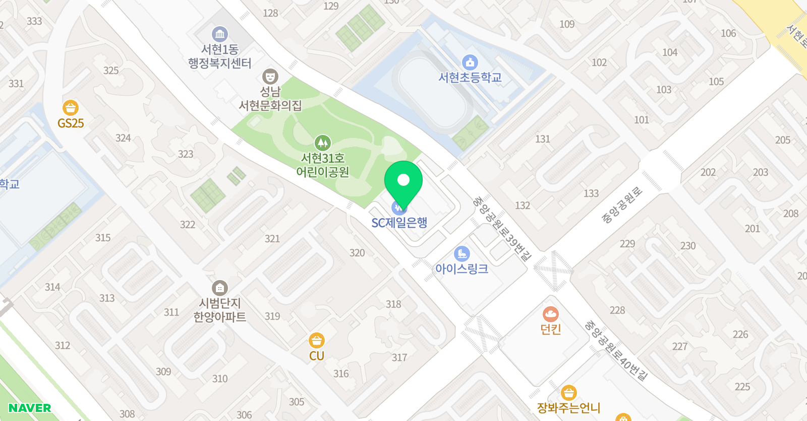 이화별 음악학원 서현 위치