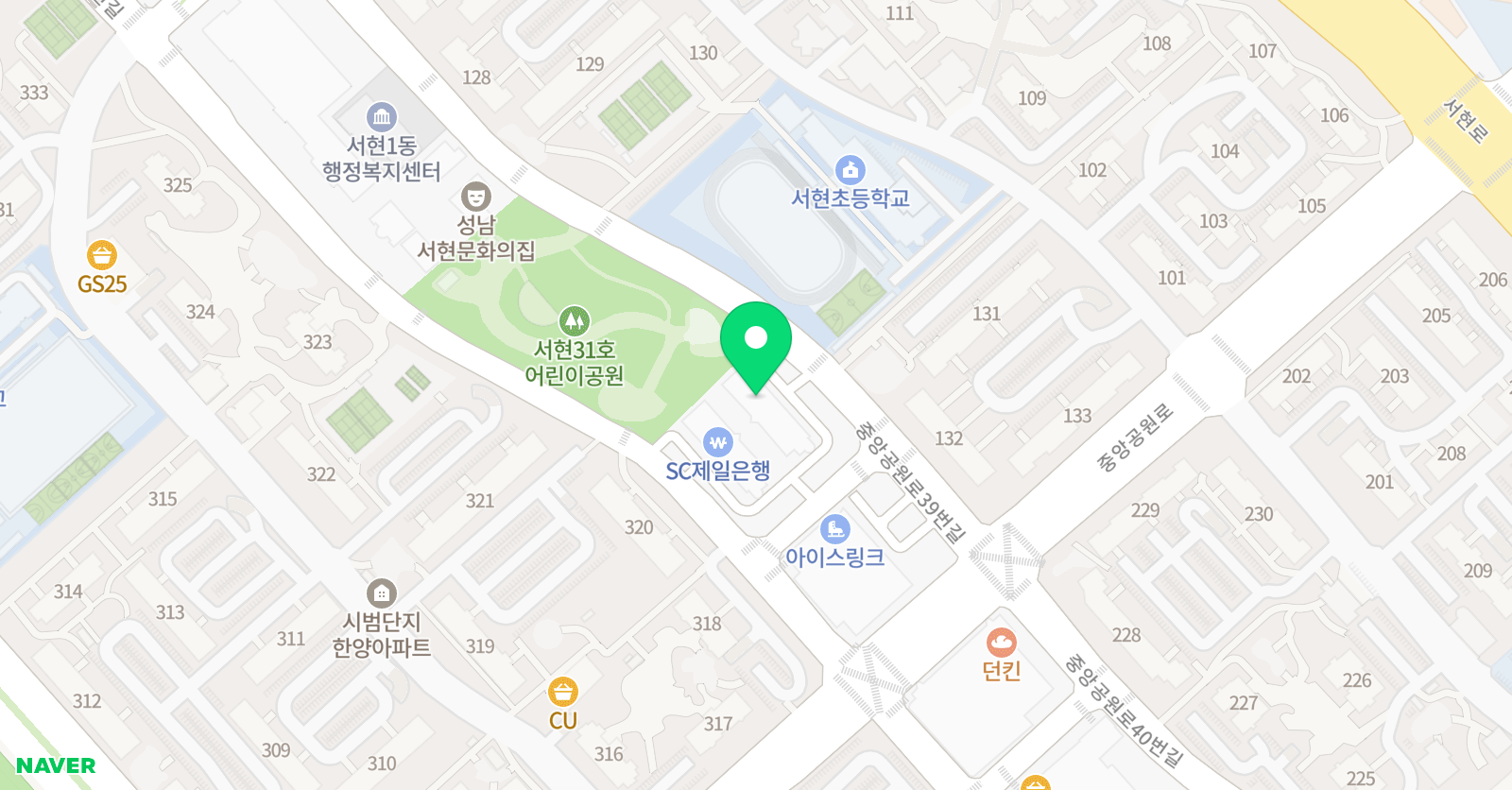 삼성 영어 서현예니교실 위치