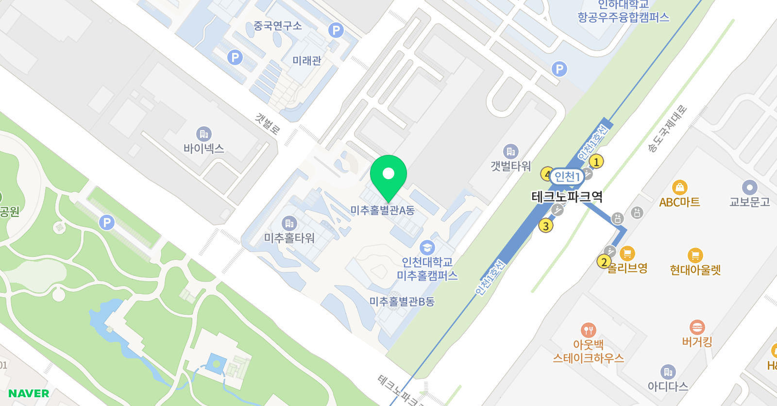 블루라군 어린이수영장 테크노파크점 위치