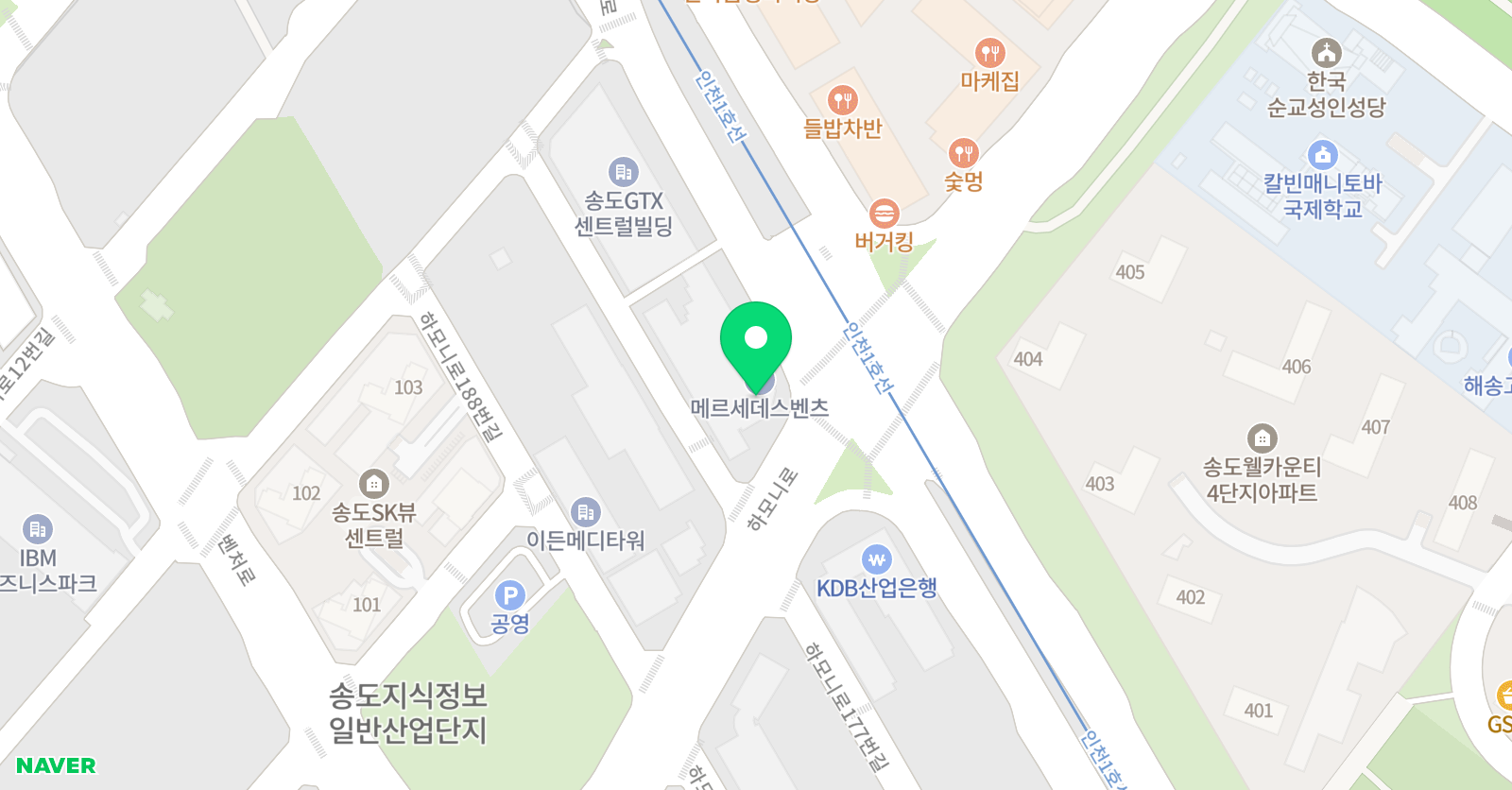 프랜시스파커 송도어학원 위치