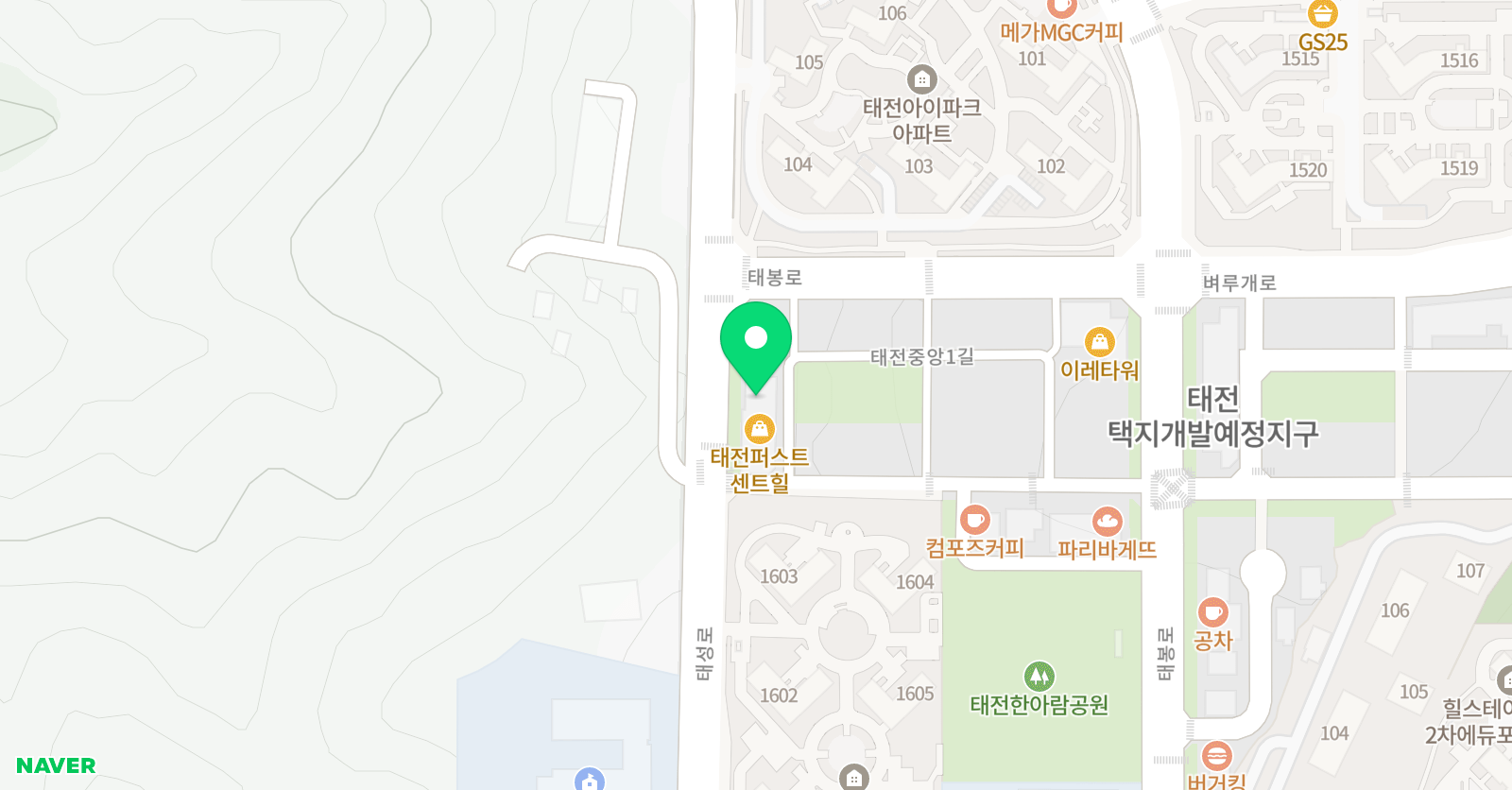 눈높이러닝센터 태전학원 위치