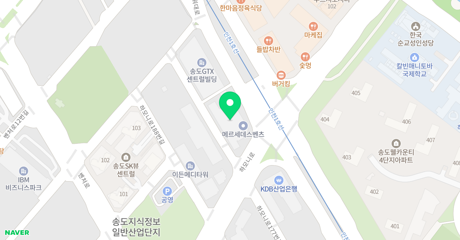 오르난 무용학원 송도점 위치