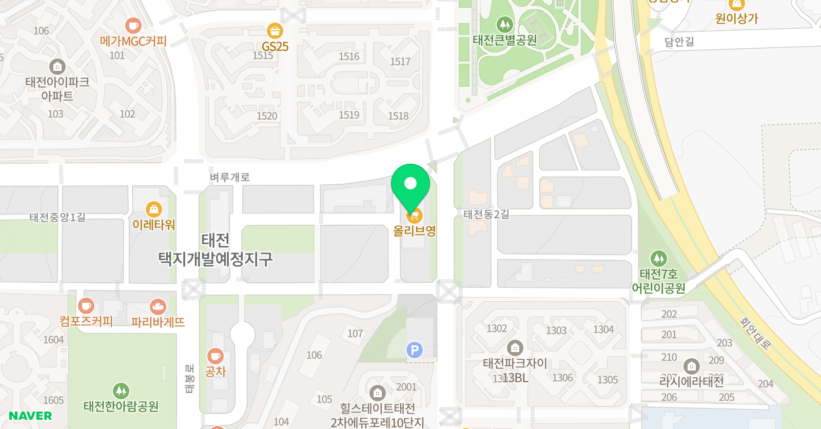 채원석 학원 태전본관 위치