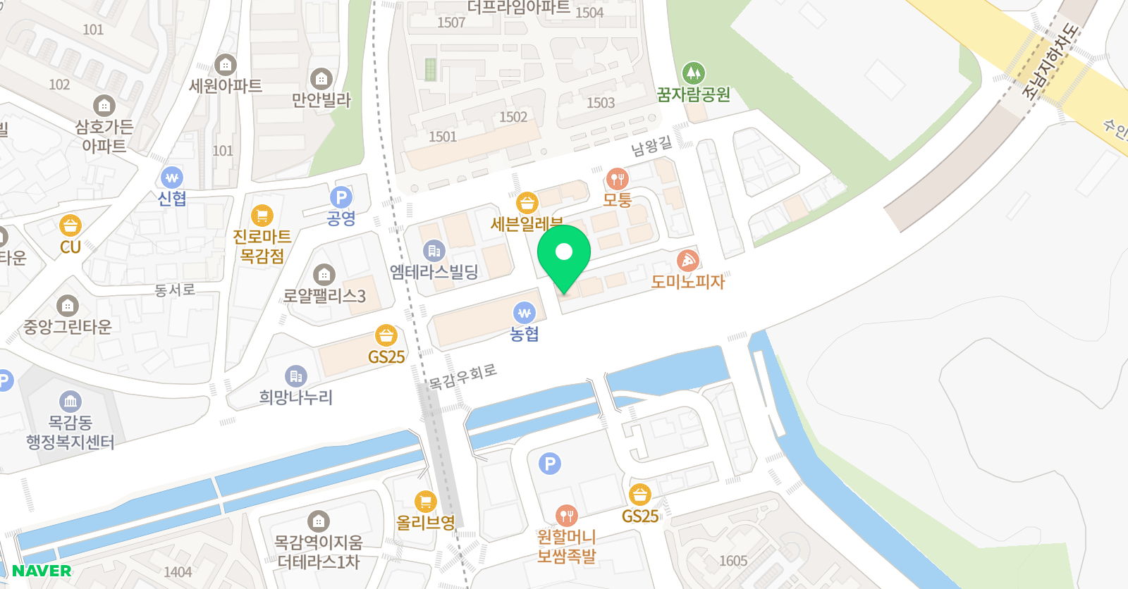 링키 영어 목감호반1차점 위치