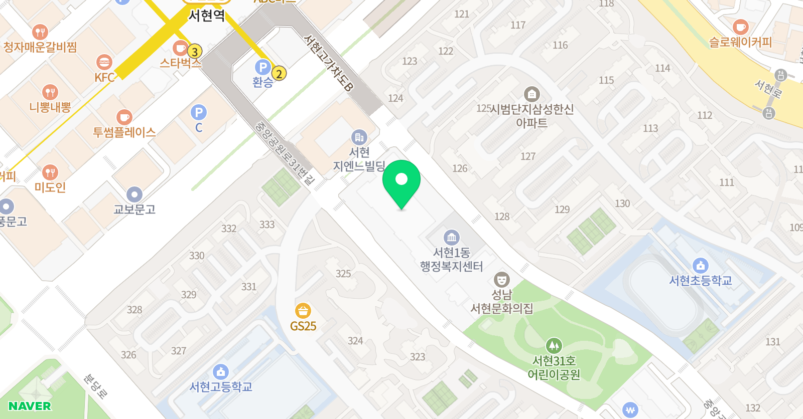 올찬 국어교습소 지의해 위치
