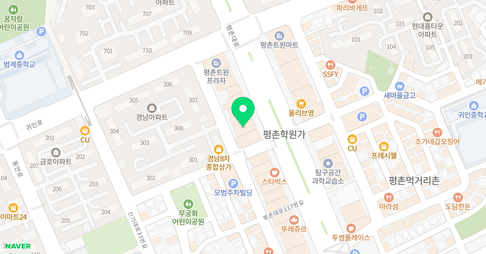 이룸n세움 키움센터 키움1관 학원 위치