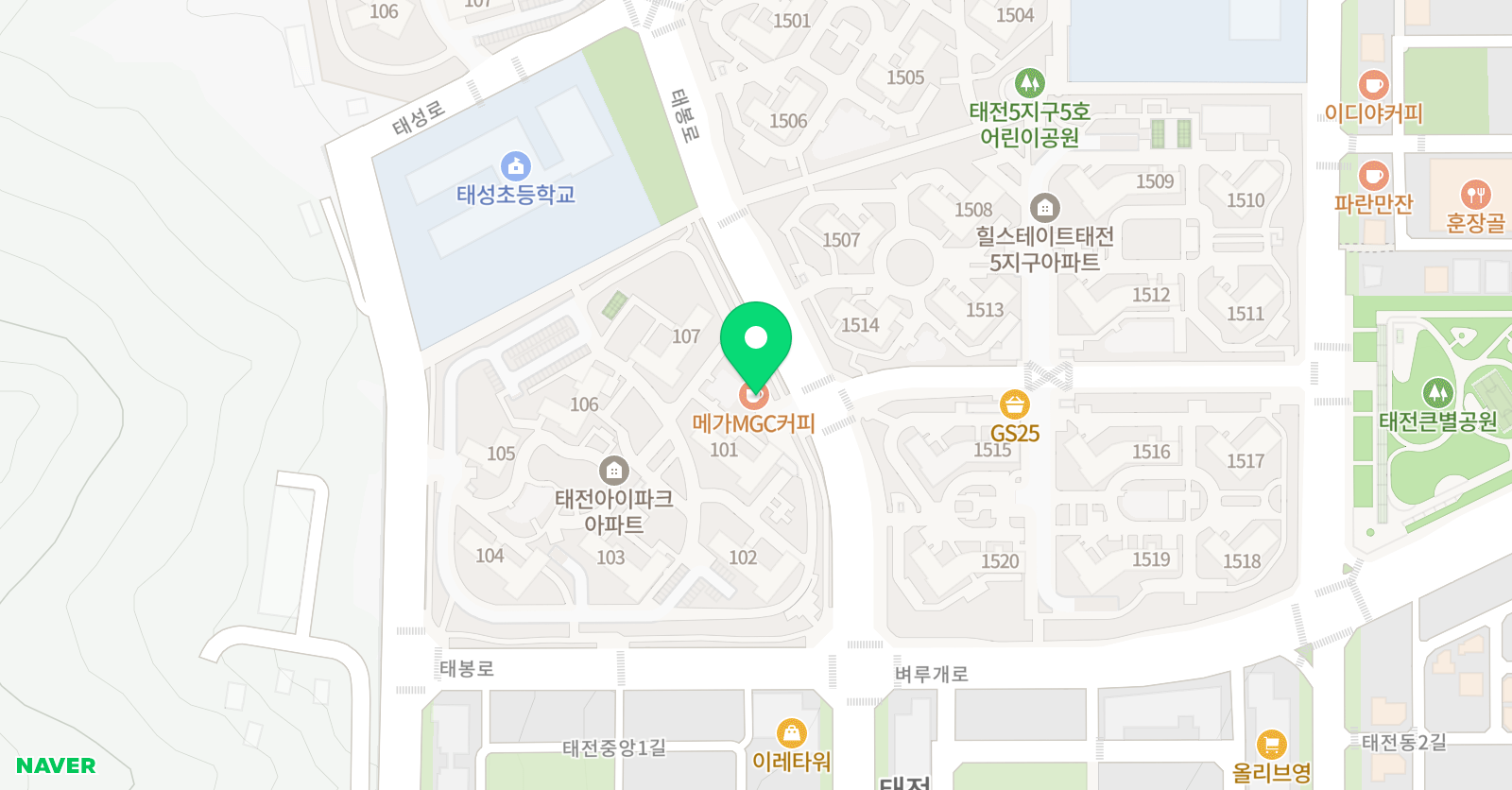 기탄 사고력교실 태전아이파크점 위치