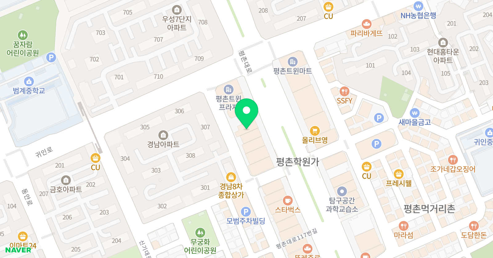 평면조형 미술학원 위치