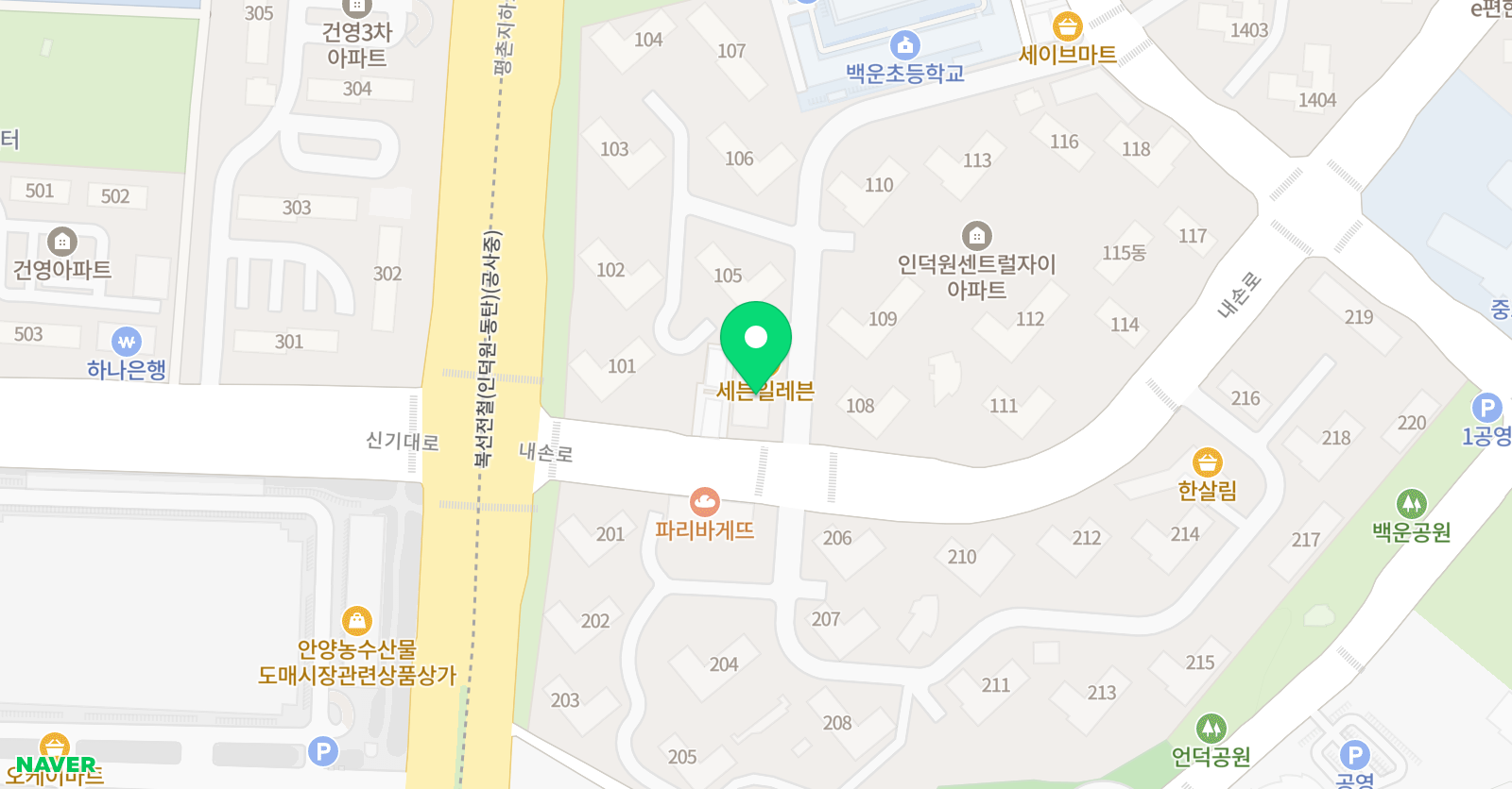 스마트해법 수학 인덕원센트럴자이점 위치