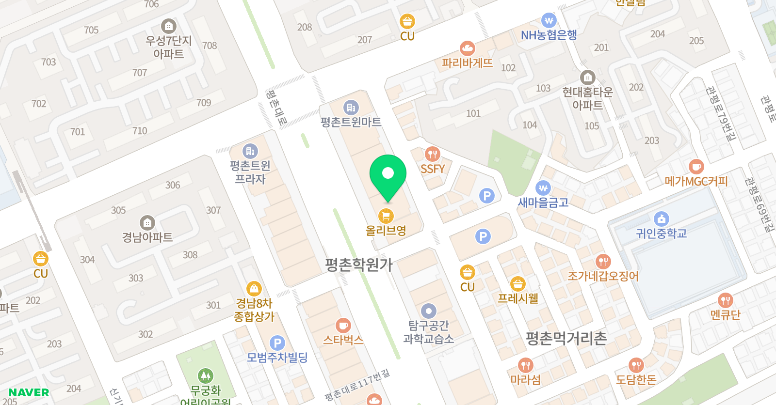 IB 독서논술 학원 위치