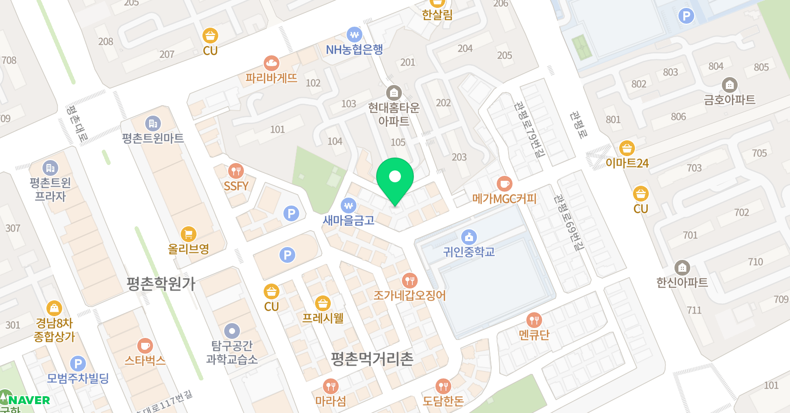 숨 미술학원 위치