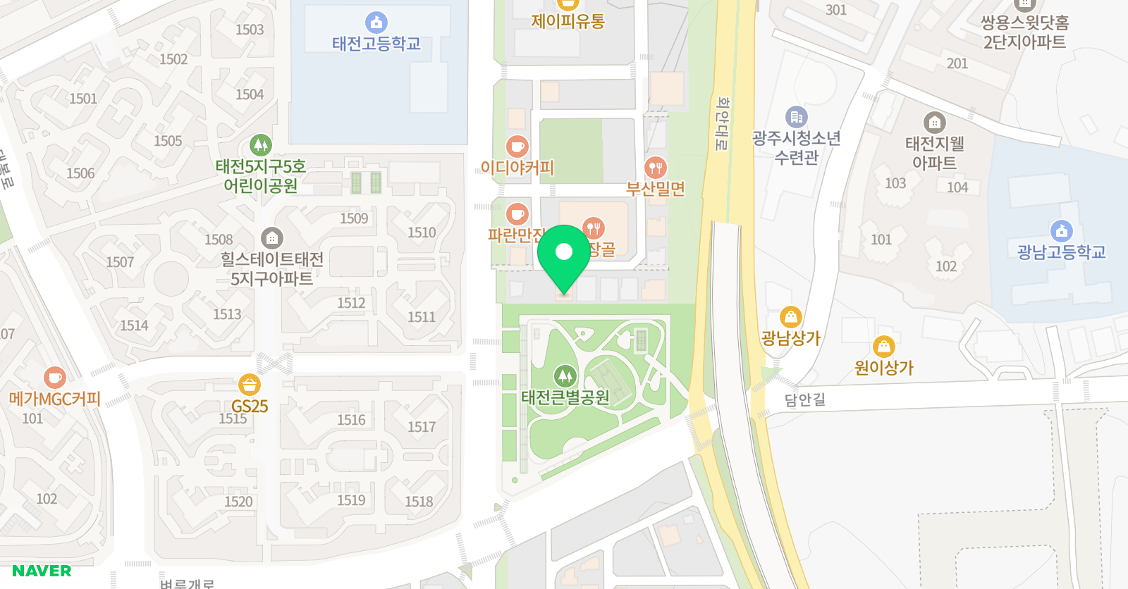 재밌어짐 태전 위치
