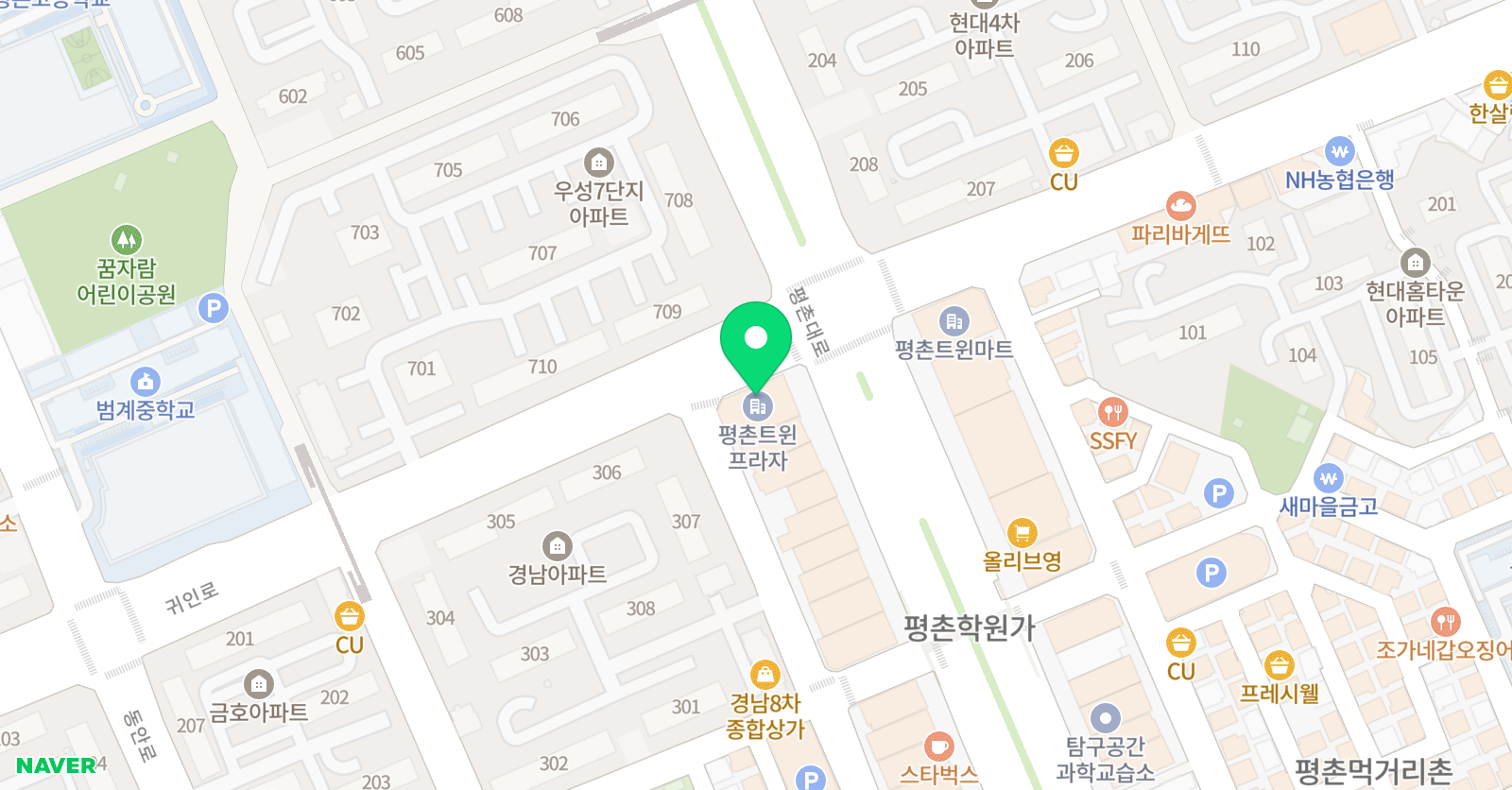 준 수학전문학원 위치
