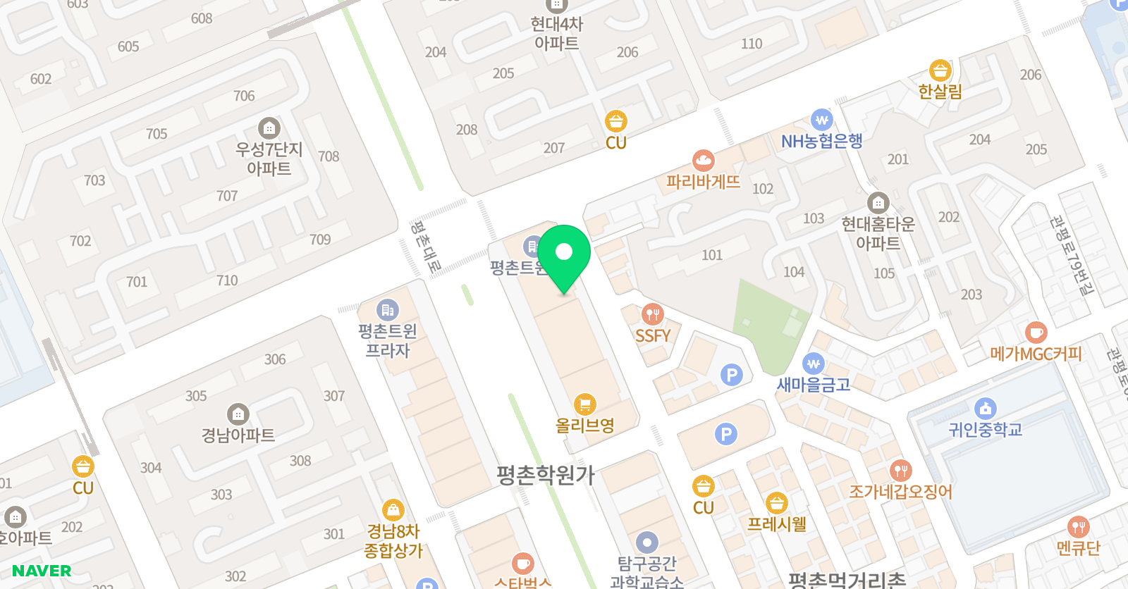 대치맥 수학학원 대치점 위치