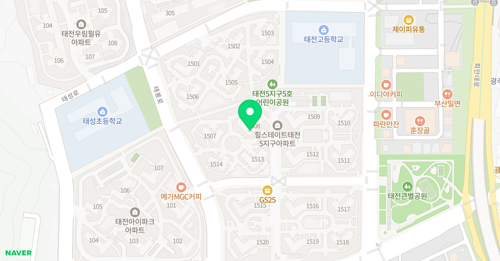 스마트해법 수학 광주태전힐스테이트점 위치