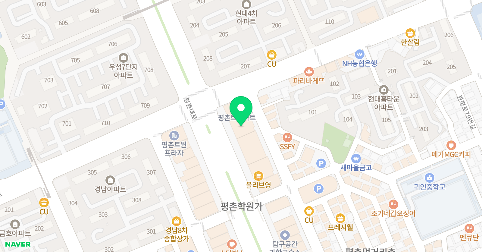 날개 수학학원 위치