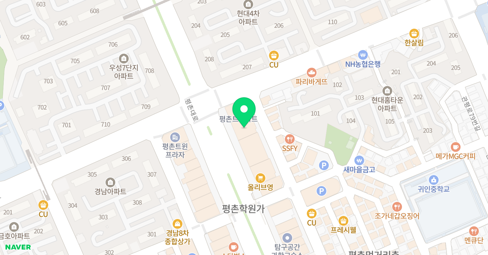 지수학 위치