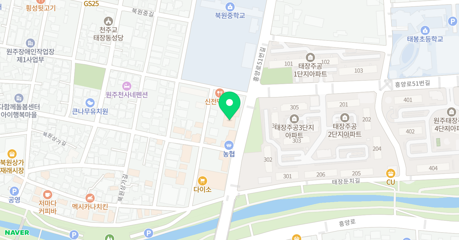 3030영어 원주태장러닝센터 위치