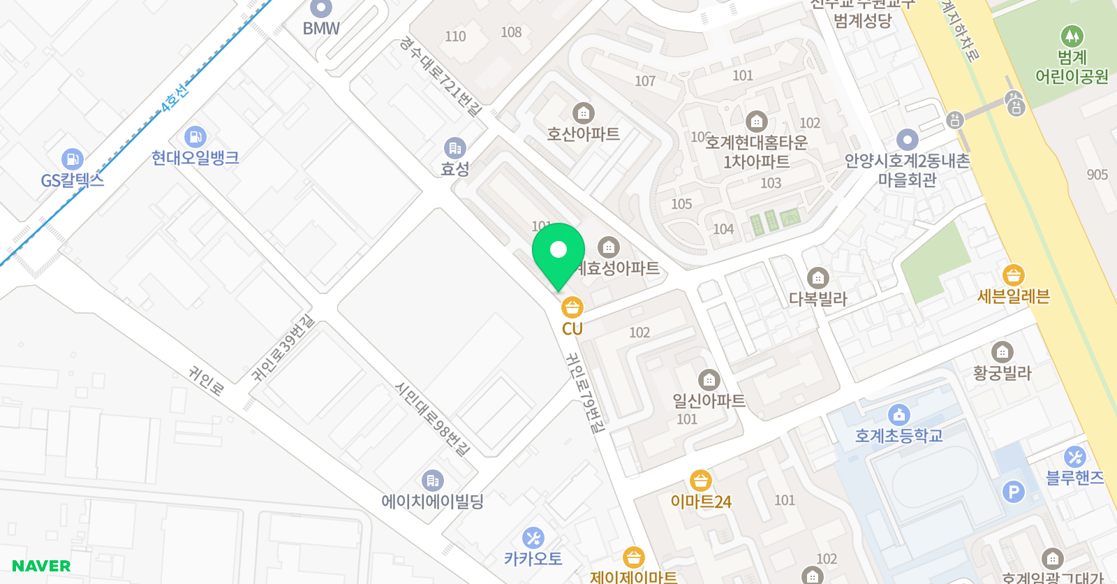 하늘숲 미술학원 위치